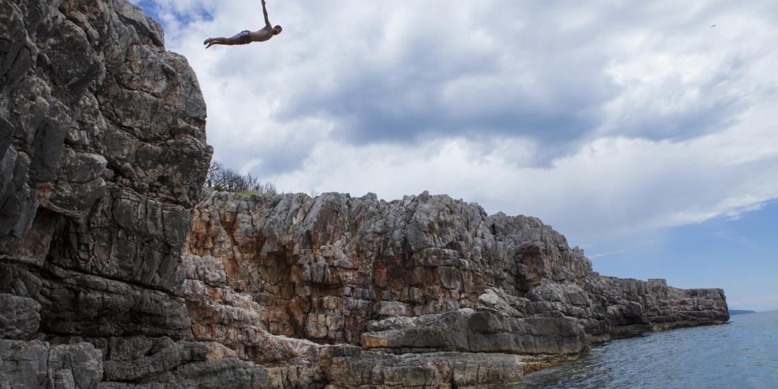 Cliff diving